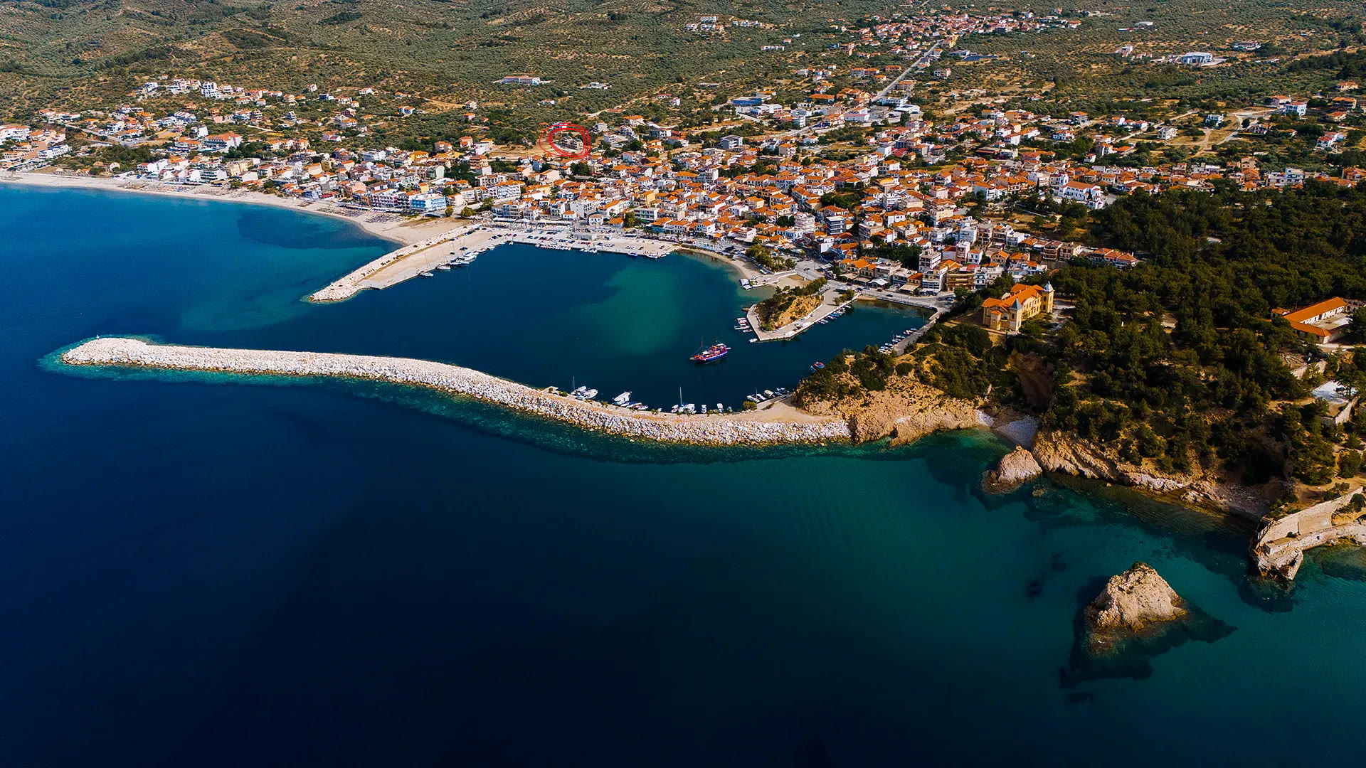 Limenaria bay and harbour